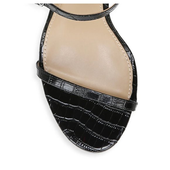 NEW! Sam Edelman Doran Croc-Embossed Strappy Sandal Heels, Size: 8 - Picture 4 of 12